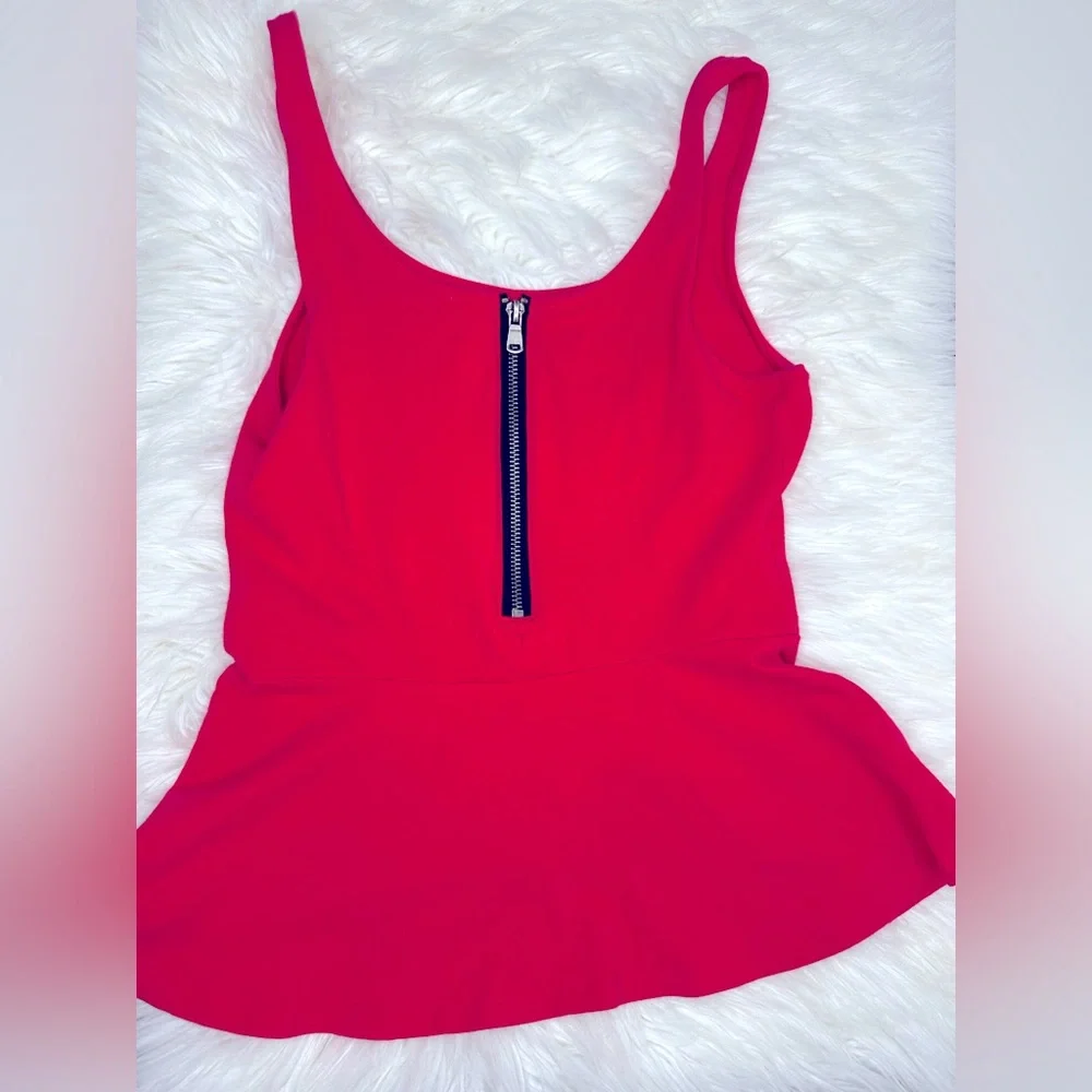 Express Fuchsia Pink Peplum Tank - Picture 3 of 8